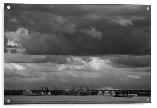 Leigh on Sea Essex bw Acrylic by David French