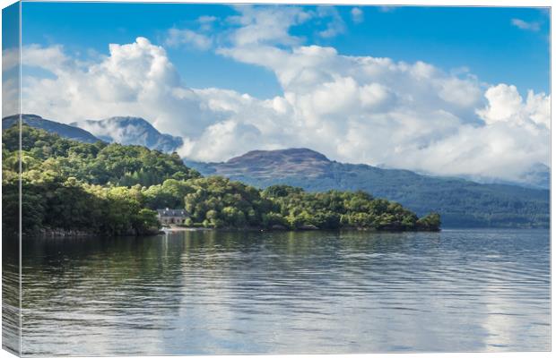 The hills of Loch Lomond Canvas Print by George Cairns