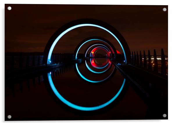 Falkirk Wheel Acrylic by Natasha Irvine