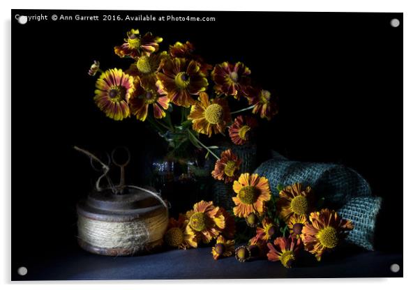 Heleniums in the Sunshine Acrylic by Ann Garrett