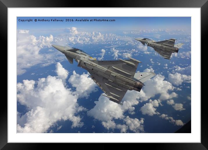                           TYPHOON  EURO FIGHTER  Framed Mounted Print by Anthony Kellaway