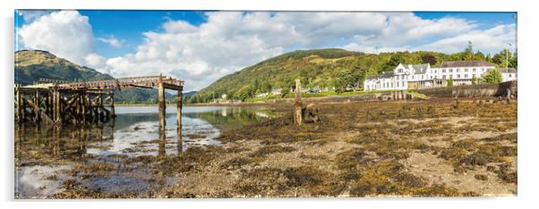 Derelict Pier on Loch Long, Arrochar Acrylic by George Cairns