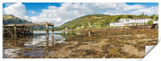 Derelict Pier on Loch Long, Arrochar Print by George Cairns