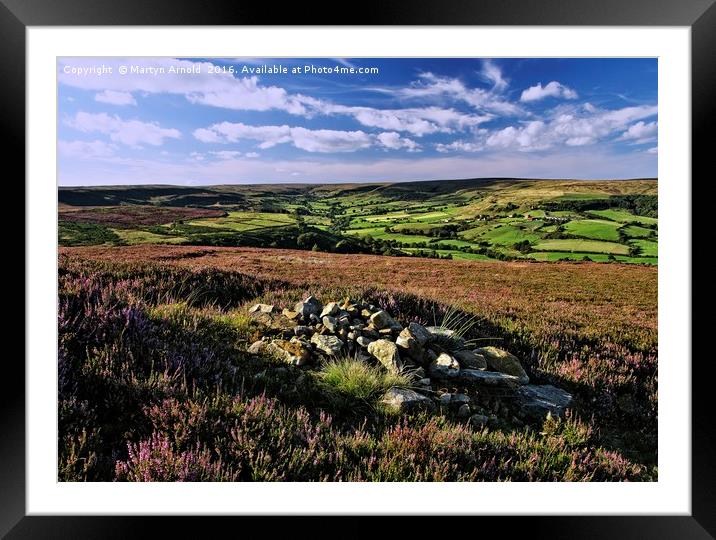 North York Moors - Ryedale Framed Mounted Print by Martyn Arnold