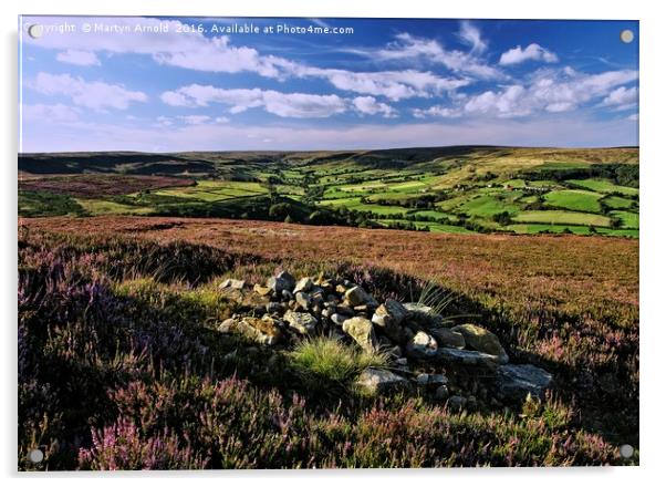 North York Moors - Ryedale Acrylic by Martyn Arnold