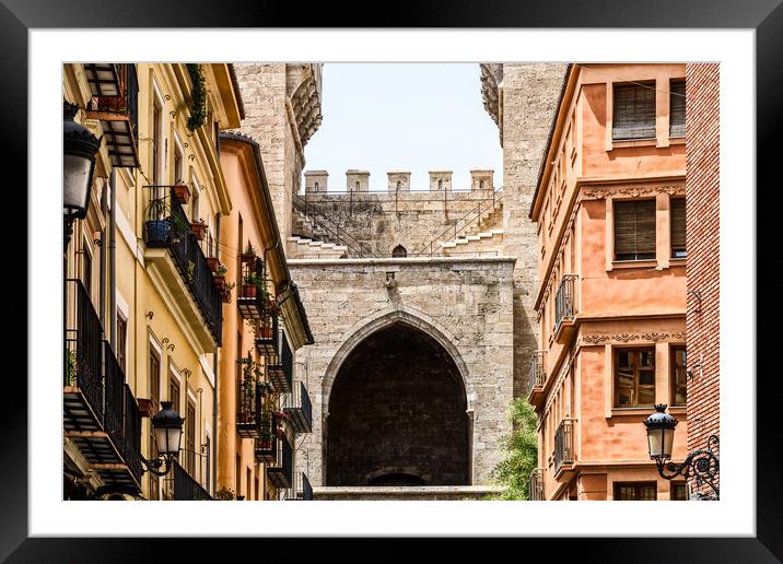 Torres (Towers) de Quart In Valencia Framed Mounted Print by Radu Bercan