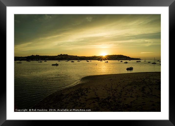 Torridge estuary sunset  Framed Mounted Print by Rob Hawkins