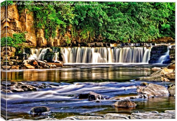 River Swale Waterfall - Richmond, Yorkshire Canvas Print by Martyn Arnold