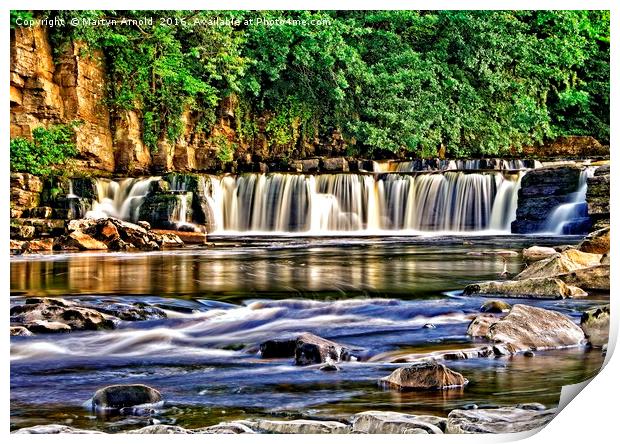 River Swale Waterfall - Richmond, Yorkshire Print by Martyn Arnold