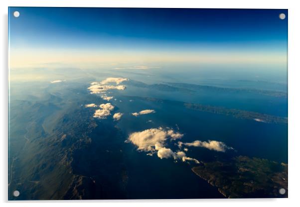 Earth Islands And Mediterranean Sea At 10.000m Alt Acrylic by Radu Bercan