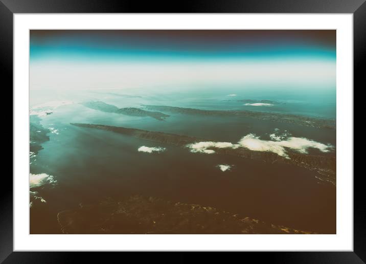 Earth Islands And Mediterranean Sea At 10.000m Alt Framed Mounted Print by Radu Bercan