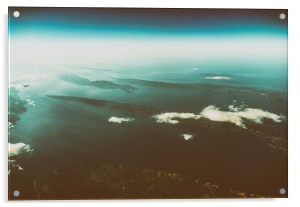 Earth Islands And Mediterranean Sea At 10.000m Alt Acrylic by Radu Bercan