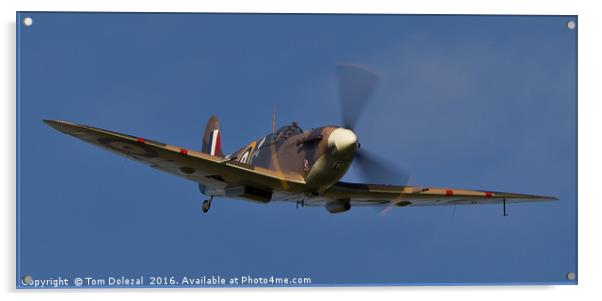 Spitfire flyby Acrylic by Tom Dolezal