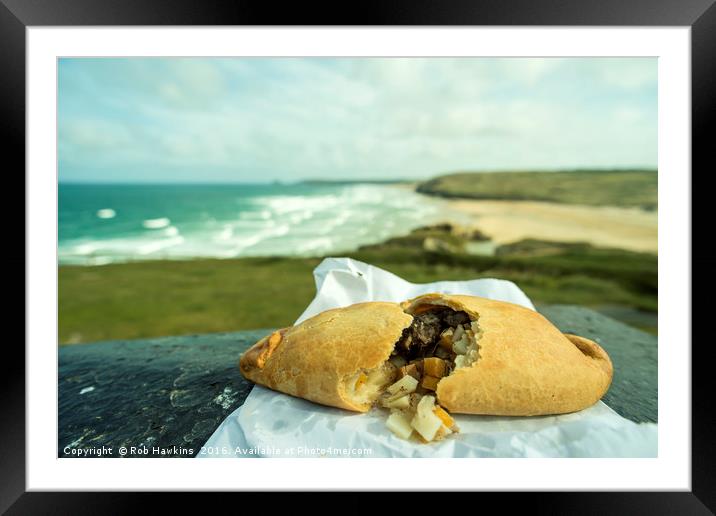 Perranporth Pasty  Framed Mounted Print by Rob Hawkins
