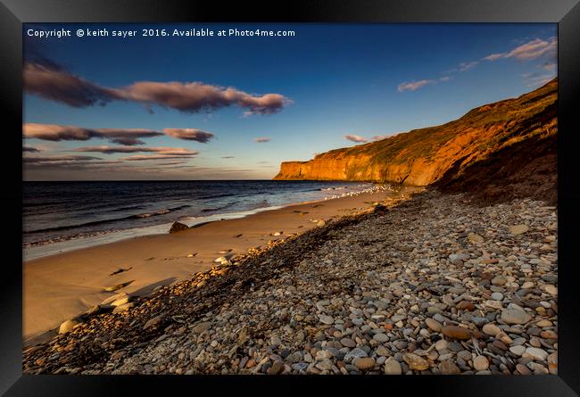 Bathed in the evening light Framed Print by keith sayer