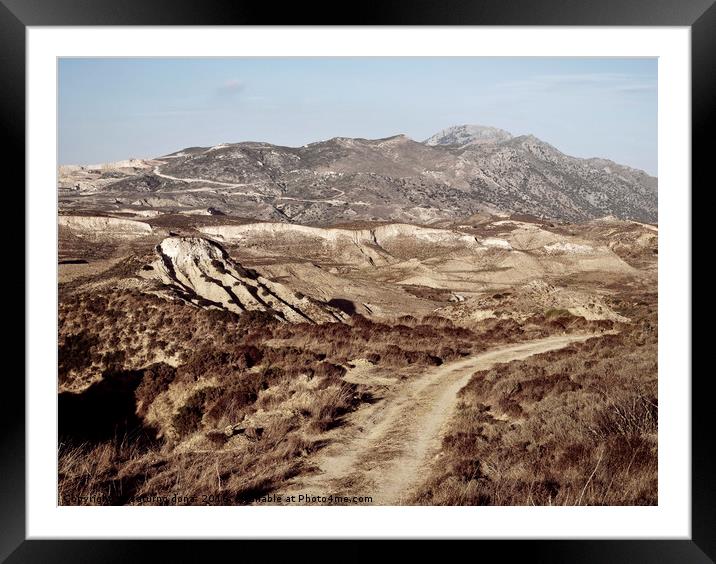 trail, Kos Island, Greece Framed Mounted Print by saturno dona