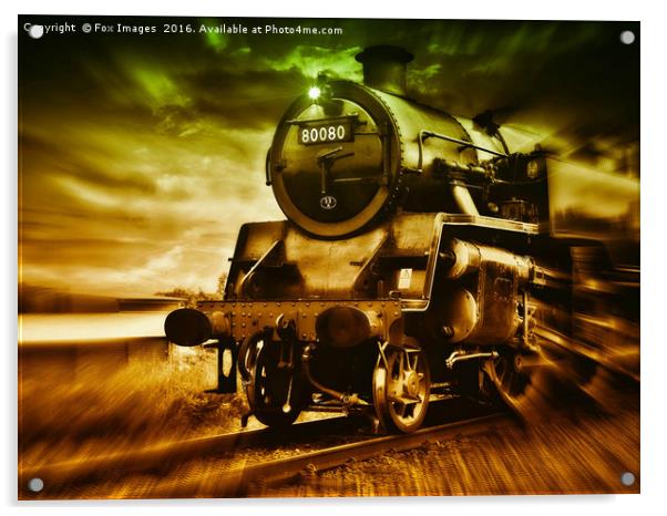 East lancs railway 80080 Acrylic by Derrick Fox Lomax