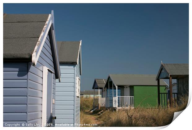 Beach Huts meet Print by Sally Lloyd