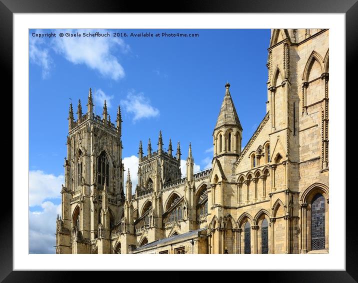 York Minster  Framed Mounted Print by Gisela Scheffbuch