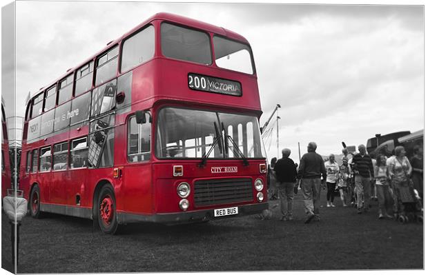 Red Bus Canvas Print by Stephen Mole