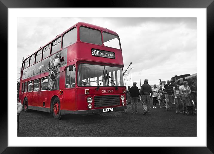Red Bus Framed Mounted Print by Stephen Mole