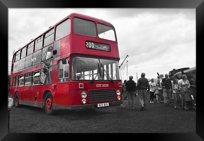Red Bus Framed Print by Stephen Mole