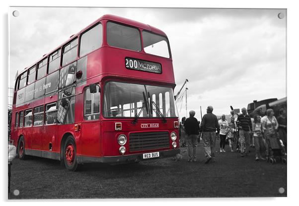 Red Bus Acrylic by Stephen Mole