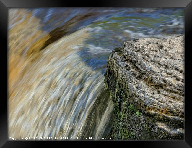 "THE DYNAMISM OF WATER" Framed Print by ROS RIDLEY
