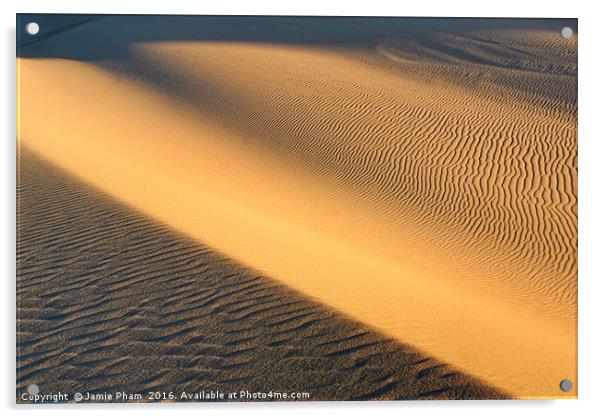 Beautiful sand dunes of the Rancho Guadalupe Dunes Acrylic by Jamie Pham