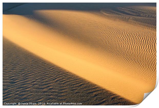 Beautiful sand dunes of the Rancho Guadalupe Dunes Print by Jamie Pham