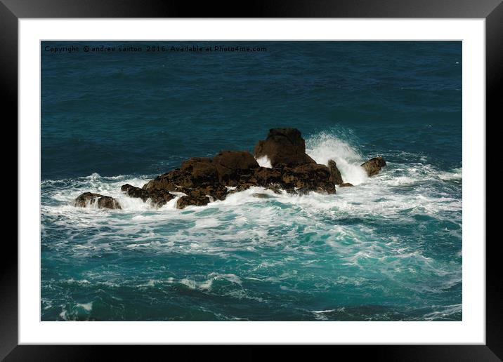 LUMPY ROCK Framed Mounted Print by andrew saxton