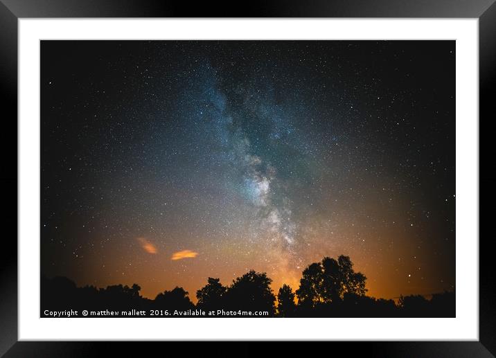 Kellling Heath Milky Way Framed Mounted Print by matthew  mallett