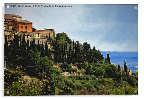 Tuscan Hillside Acrylic by Jim Jones