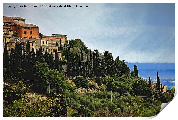 Tuscan Hillside Print by Jim Jones