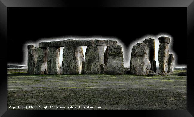 Stonehenge Mystery Framed Print by Philip Gough