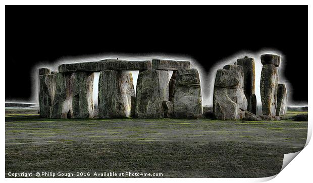 Stonehenge Mystery Print by Philip Gough