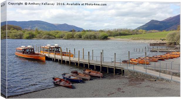    DERWENT WATER BOATS AND CRUISERS                Canvas Print by Anthony Kellaway