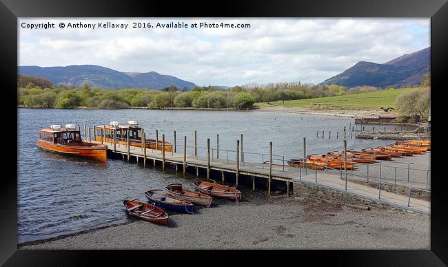    DERWENT WATER BOATS AND CRUISERS                Framed Print by Anthony Kellaway
