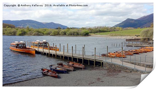    DERWENT WATER BOATS AND CRUISERS                Print by Anthony Kellaway