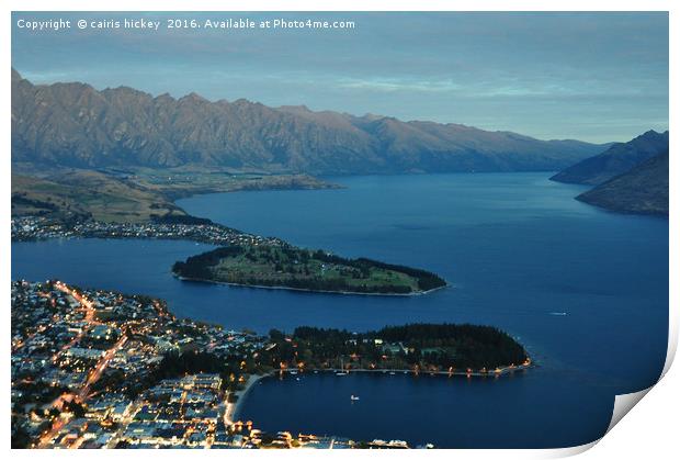 Queenstown nights Print by cairis hickey