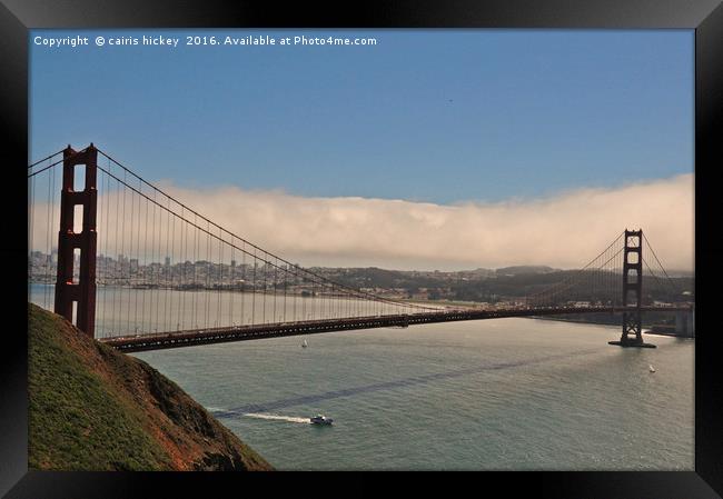 Golden gate Bridge San Francisco  Framed Print by cairis hickey