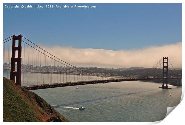 Golden gate Bridge San Francisco  Print by cairis hickey