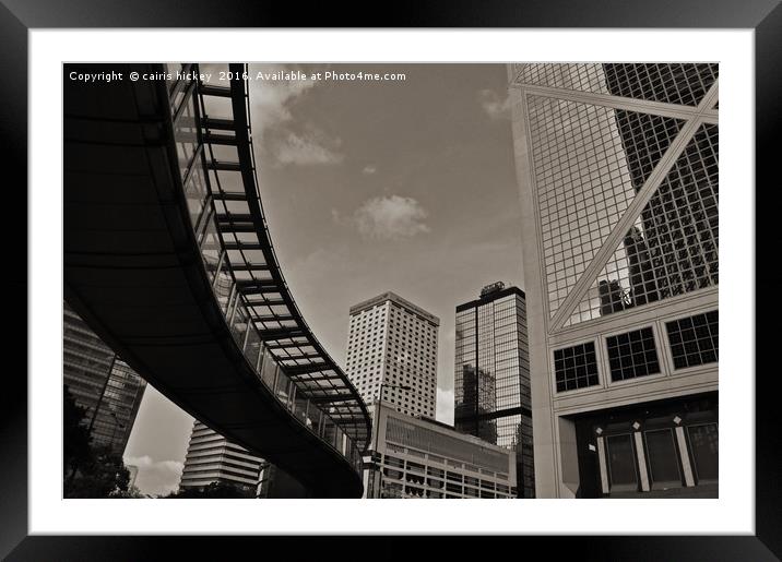 Hong Kong from below Framed Mounted Print by cairis hickey