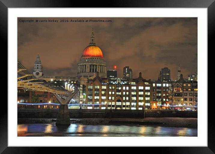 St Paul's Great Fire of London Framed Mounted Print by cairis hickey