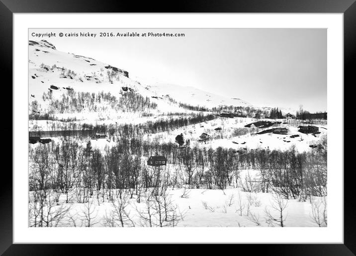 Snowscape norway Framed Mounted Print by cairis hickey