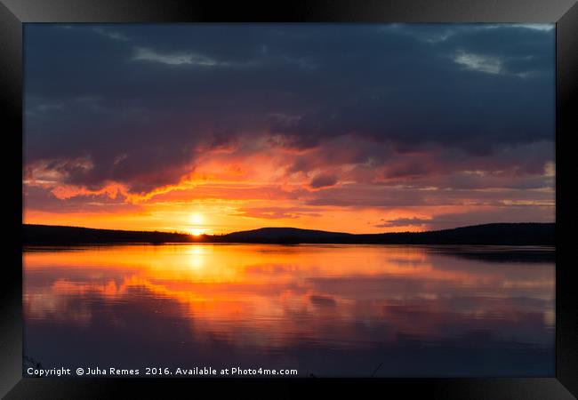 Lapland Sunset Framed Print by Juha Remes