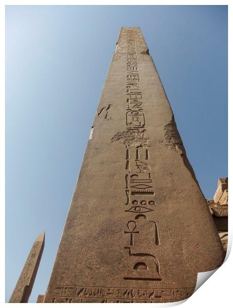 Obelisk in Karnak Print by Jackie Davies