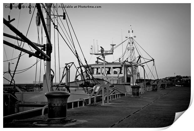 Fishing boats Print by cairis hickey