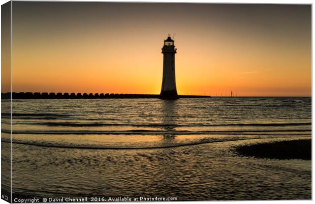New Brighton Lighthouse    Canvas Print by David Chennell