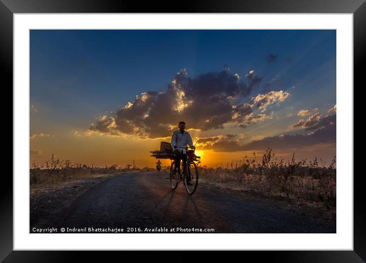 Returning home Framed Mounted Print by Indranil Bhattacharjee